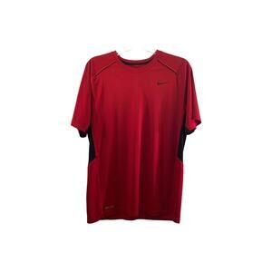 NIKE Men’s DryFit Red/Black Athletic Shirt / Size: Large